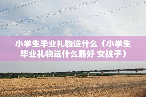 小学生毕业礼物送什么（小学生毕业礼物送什么最好 女孩子）