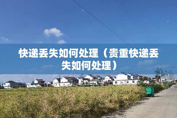 快递丢失如何处理（贵重快递丢失如何处理）
