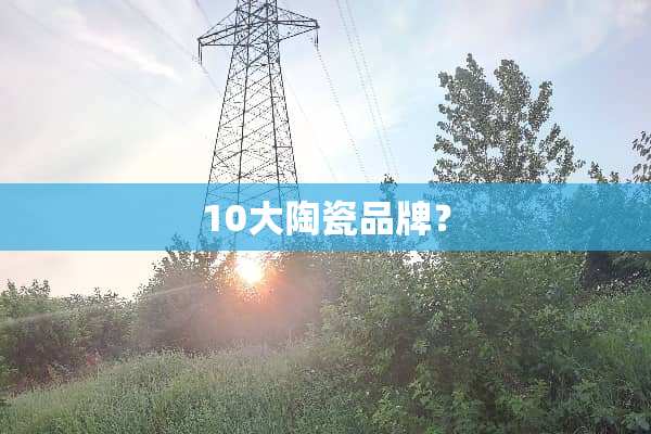 10大陶瓷品牌？