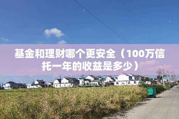 基金和理财哪个更安全（100万信托一年的收益是多少）