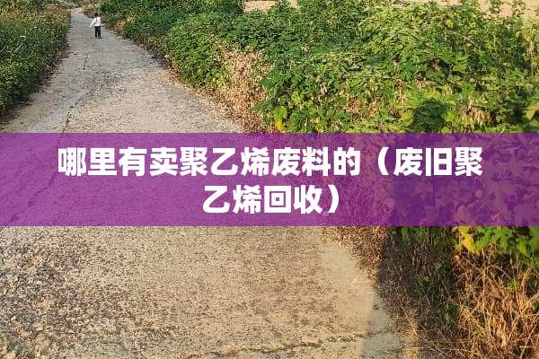 哪里有卖聚乙烯废料的（废旧聚乙烯回收）