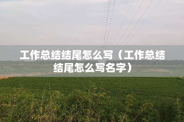 工作总结结尾怎么写（工作总结结尾怎么写名字）