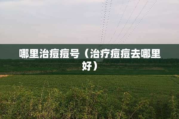 哪里治痘痘号（治疗痘痘去哪里好）