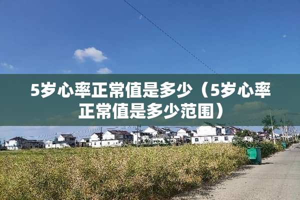 5岁心率正常值是多少（5岁心率正常值是多少范围）