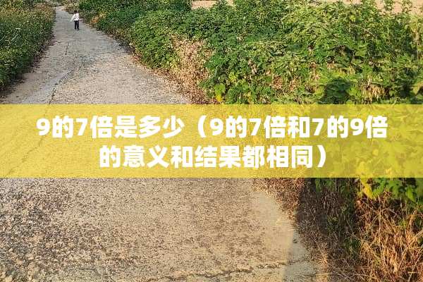 9的7倍是多少（9的7倍和7的9倍的意义和结果都相同）