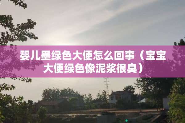 婴儿墨绿色大便怎么回事（宝宝大便绿色像泥浆很臭）