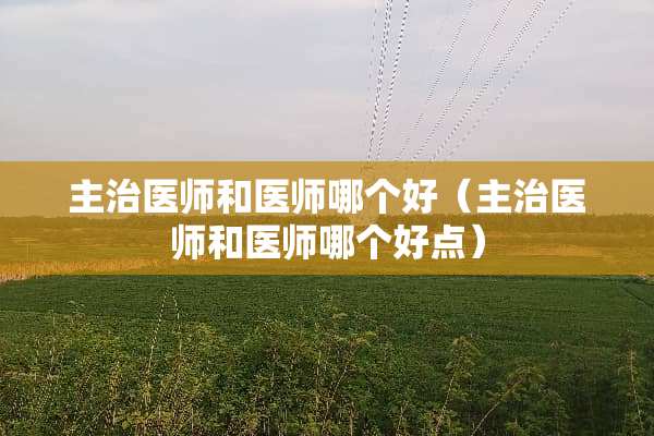 主治医师和医师哪个好（主治医师和医师哪个好点）