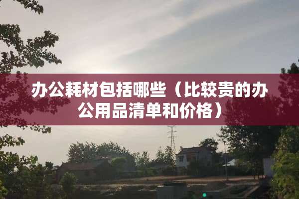 办公耗材包括哪些（比较贵的办公用品清单和价格）