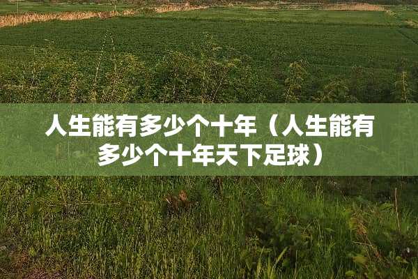 人生能有多少个十年（人生能有多少个十年天下**）
