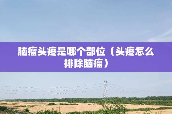 脑瘤头疼是哪个部位（头疼怎么排除脑瘤）