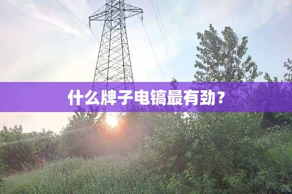 什么牌子电镐最有劲？