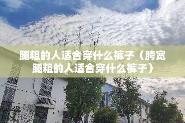 腿粗的人适合穿什么裤子（胯宽腿粗的人适合穿什么裤子）