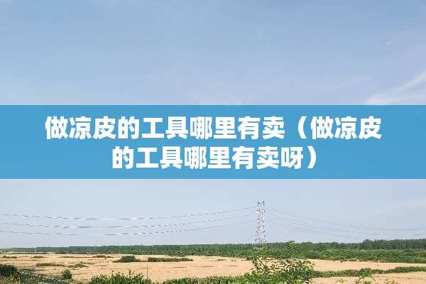 做凉皮的工具哪里有卖（做凉皮的工具哪里有卖呀）