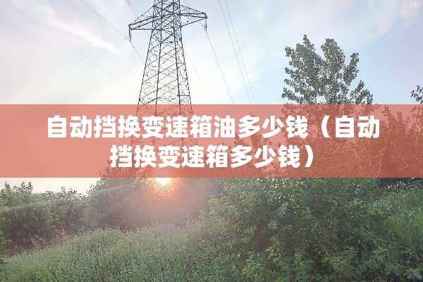 自动挡换变速箱油多少钱（自动挡换变速箱多少钱）