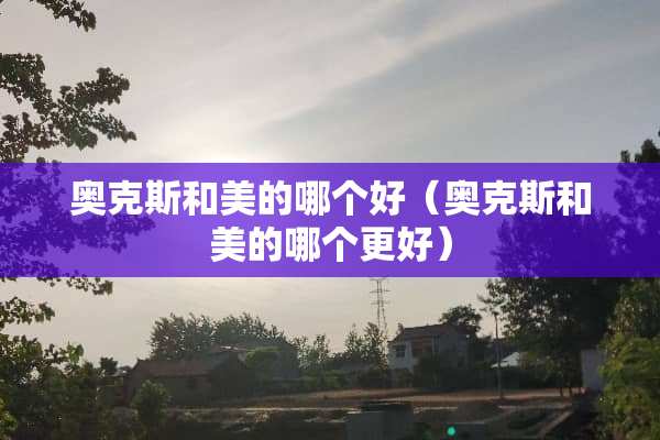 奥克斯和美的哪个好（奥克斯和美的哪个更好）