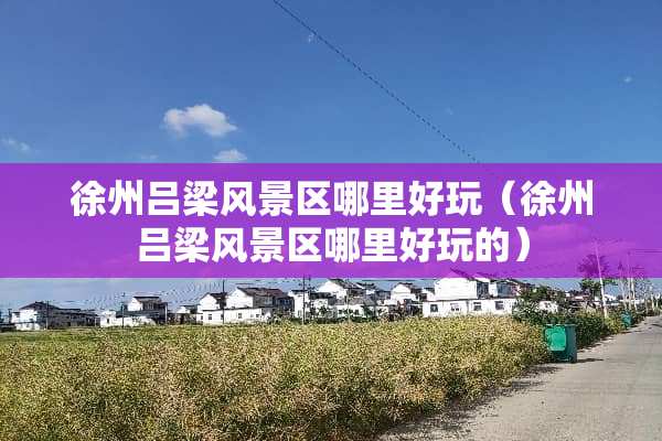 徐州吕梁风景区哪里好玩（徐州吕梁风景区哪里好玩的）