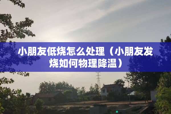 小朋友低烧怎么处理（小朋友发烧如何物理降温）
