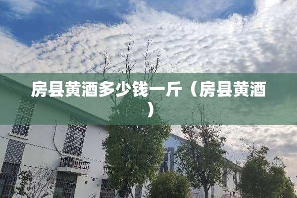 房县黄酒多少钱一斤（房县黄酒）