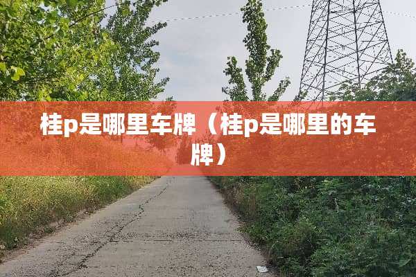 桂p是哪里车牌（桂p是哪里的车牌）
