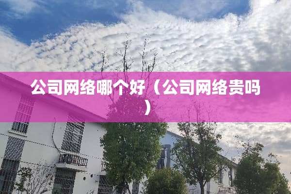 公司网络哪个好（公司网络贵吗）