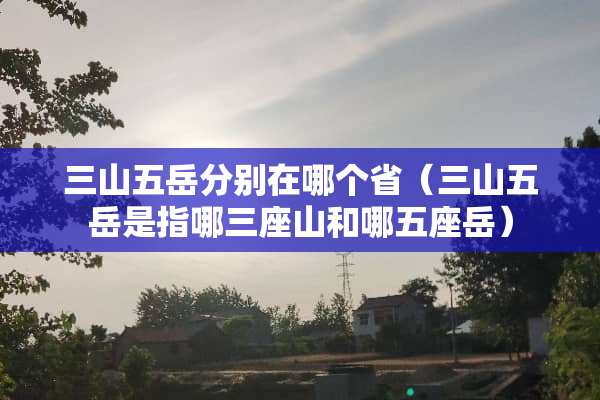 三山五岳分别在哪个省（三山五岳是指哪三座山和哪五座岳）