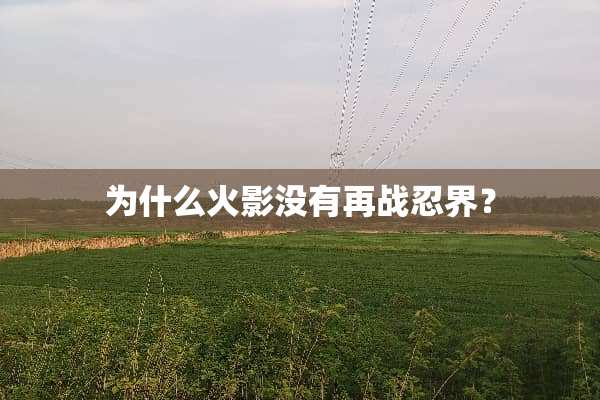 为什么火影没有再战忍界？
