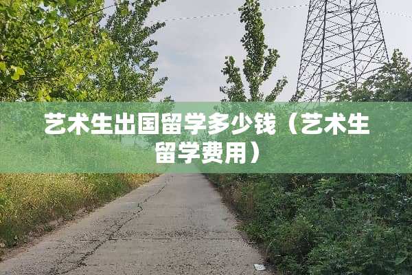 艺术生出国留学多少钱（艺术生留学费用）
