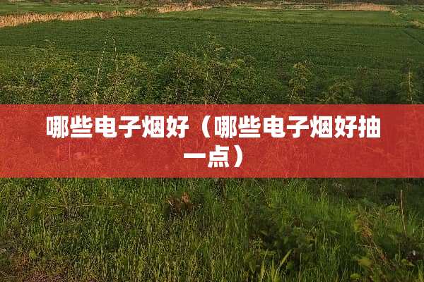 哪些电子烟好（哪些电子烟好抽一点）