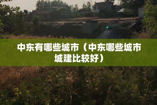 中东有哪些城市（中东哪些城市城建比较好）