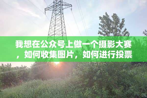 我想在公众号上做一个摄影大赛，如何收集图片，如何进行投票，另外奖励用什么合适？