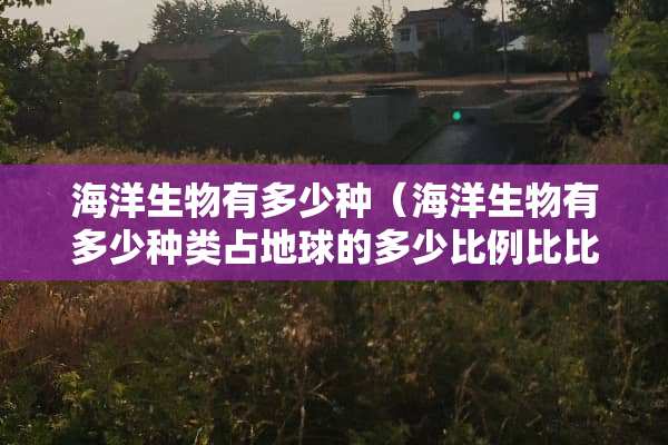 海洋生物有多少种（海洋生物有多少种类占地球的多少比例比比）