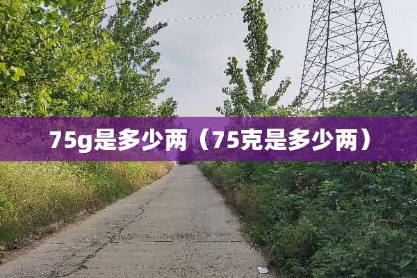 75g是多少两（75克是多少两）