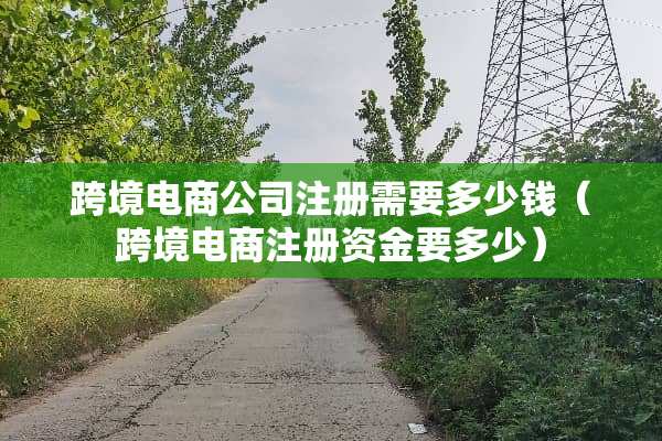 跨境电商公司注册需要多少钱（跨境电商注册资金要多少）