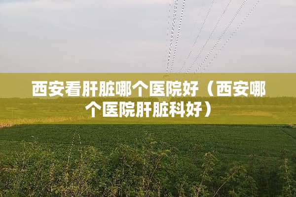 西安看肝脏哪个医院好（西安哪个医院肝脏科好）