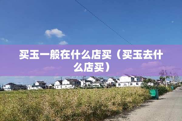 买玉一般在什么店买（买玉去什么店买）