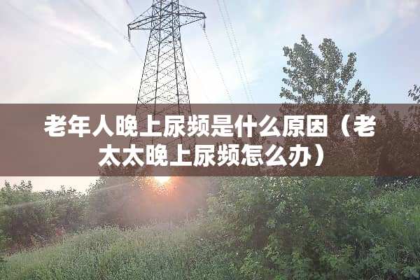 老年人晚上尿频是什么原因（老太太晚上尿频怎么办）