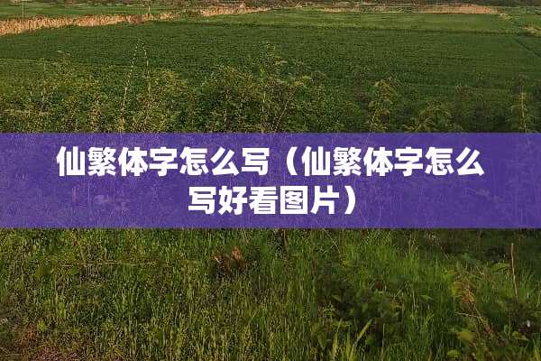 仙繁体字怎么写（仙繁体字怎么写好看图片）