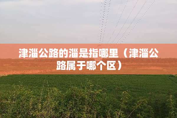 津淄公路的淄是指哪里（津淄公路属于哪个区）