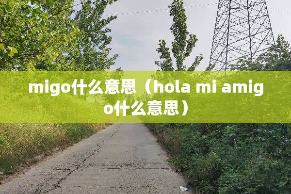migo什么意思（hola mi amigo什么意思）