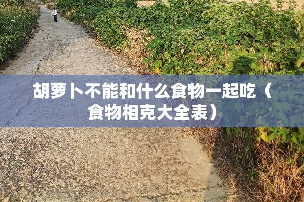胡萝卜不能和什么食物一起吃（食物相克大全表）