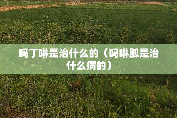吗丁啉是治什么的（吗啉胍是治什么病的）