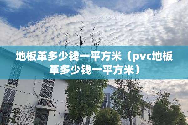 地板革多少钱一平方米（pvc地板革多少钱一平方米）