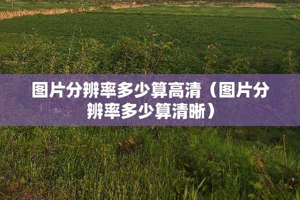 图片分辨率多少算高清（图片分辨率多少算清晰）