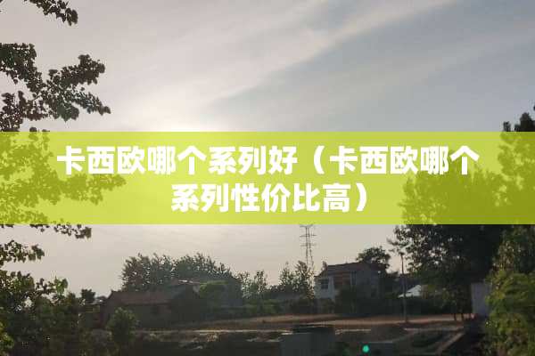 卡西欧哪个系列好（卡西欧哪个系列性价比高）