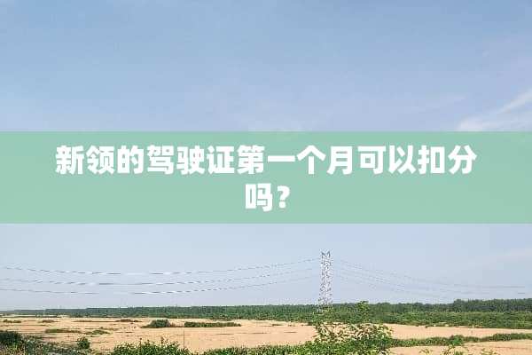 新领的***第一个月可以扣分吗？