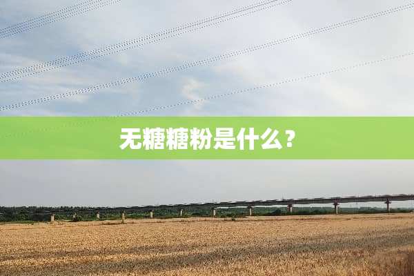 无糖糖粉是什么？
