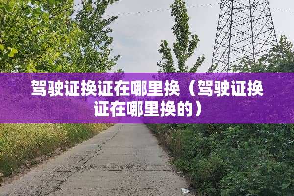 驾驶证换证在哪里换（驾驶证换证在哪里换的）