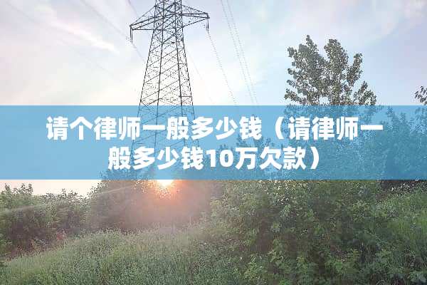 请个律师一般多少钱（请律师一般多少钱10万欠款）