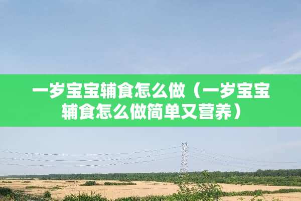 一岁宝宝辅食怎么做（一岁宝宝辅食怎么做简单又营养）