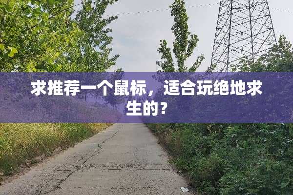 求推荐一个鼠标，适合玩绝地求生的？